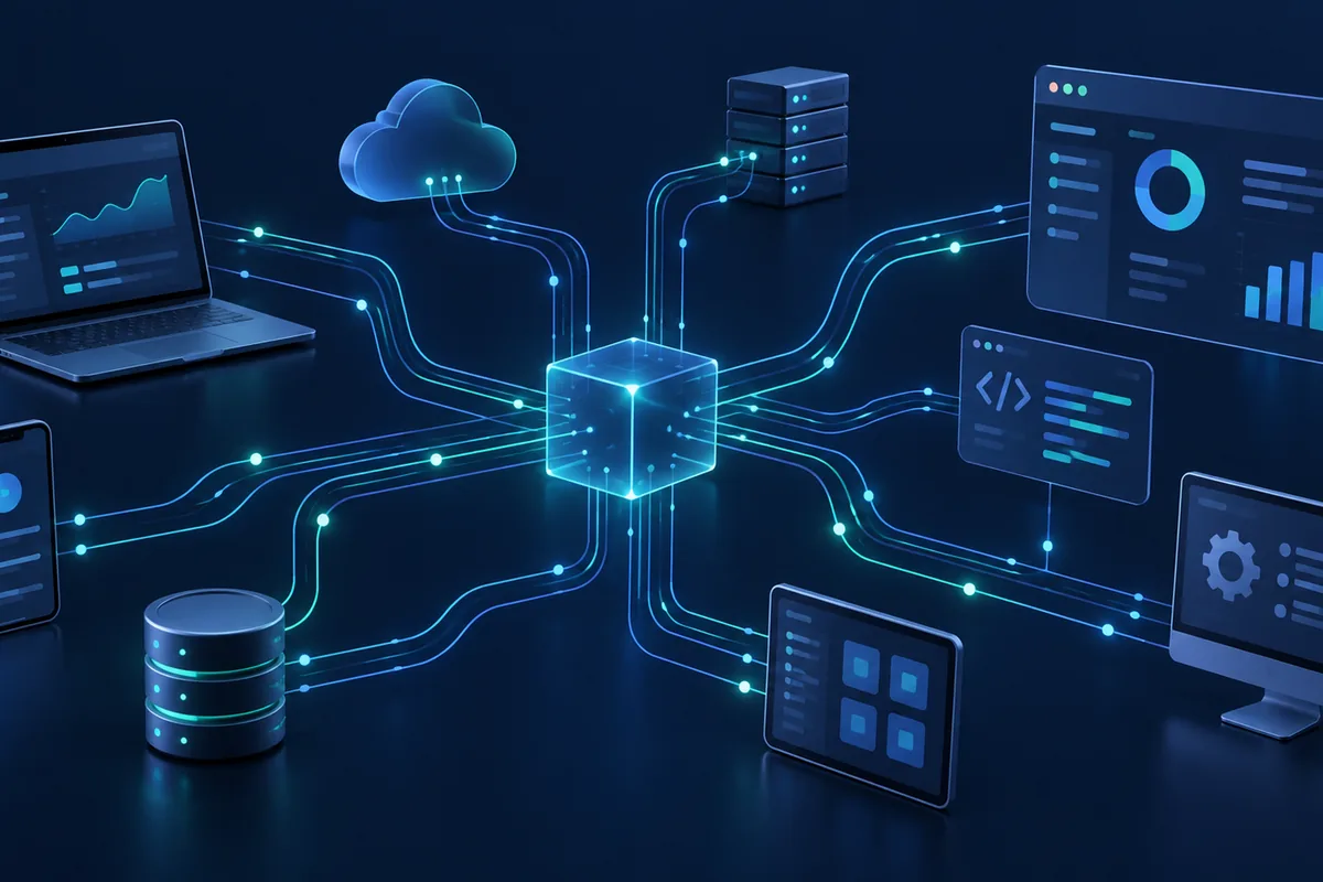 Data pathways connecting generic system panels